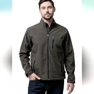 Free Country Mens Full Zip Softshell Waterproof Jacket Fleece Lined - Black XXL